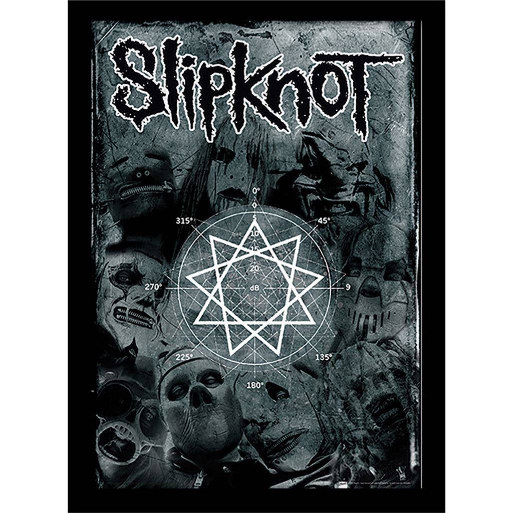 Slipknot (Pentagram) Wall Art Print 30x 40cm Framed