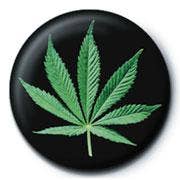 Cannabis Leaf 25mm Button badge