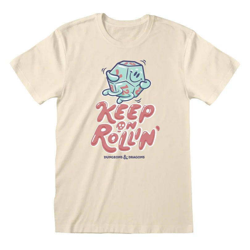 Dungeons and Dragons "Keep On Rollin" Adult T Shirt