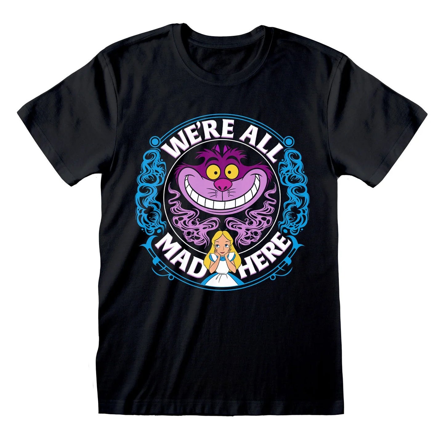 Alice in wonderland "We are all Mad Here" Adult T-SHIRT