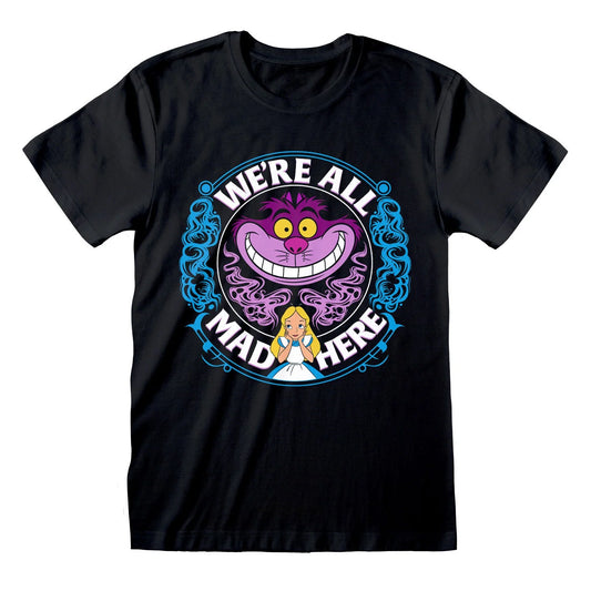 Alice in wonderland "We are all Mad Here" Adult T-SHIRT