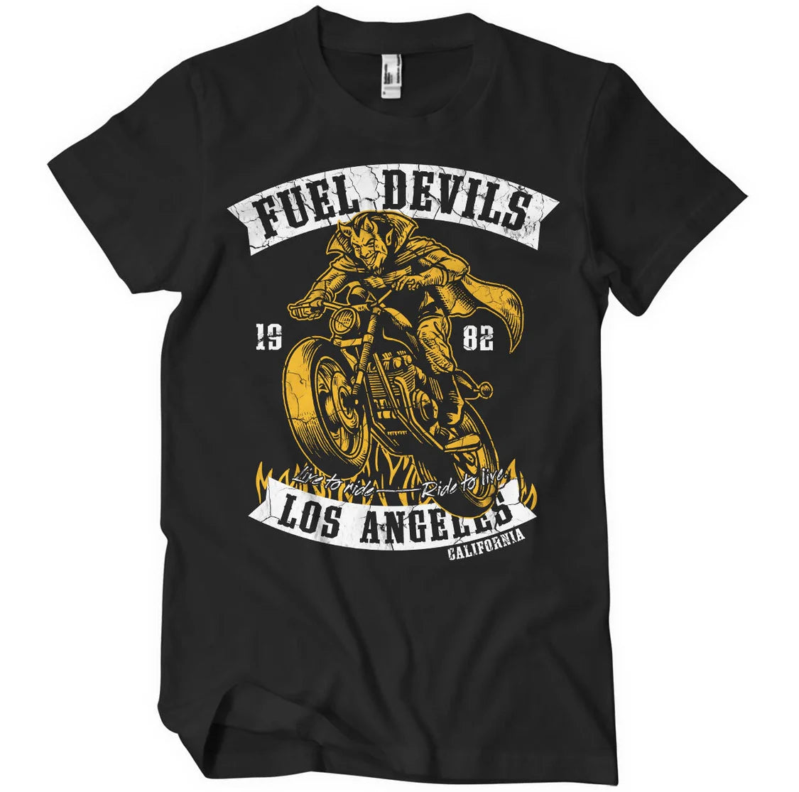 Fuel Devils "Devil rider" Unisex Adult T Shirt Small to 5XL