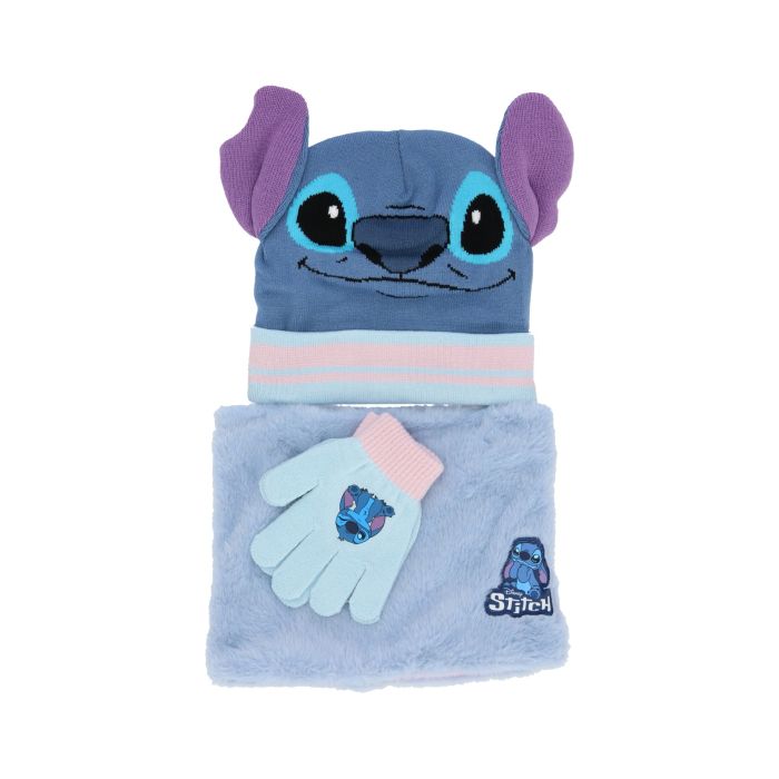 Stitch 3D Hat Snood and Gloves Set