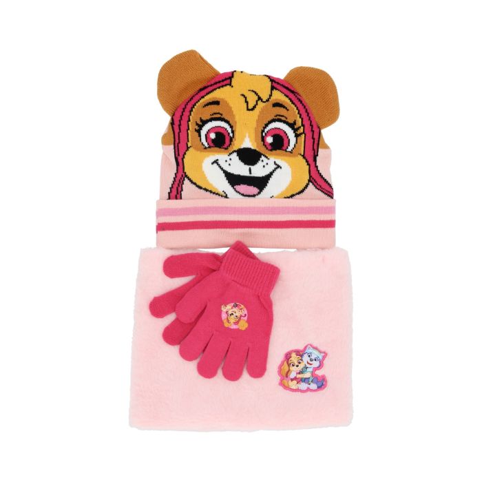 Skye Paw Patrol 3D Hat Snood And Gloves Set