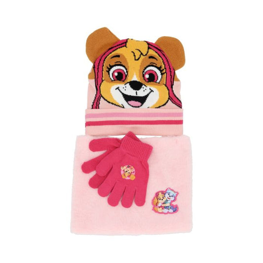 Skye Paw Patrol 3D Hat Snood And Gloves Set