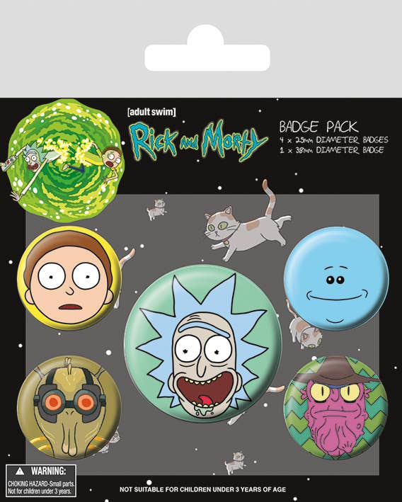 Rick and Morty (Heads) Badge Pack