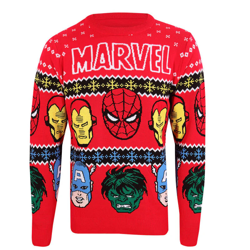 Marvel -Faces - Christmas Jumper
