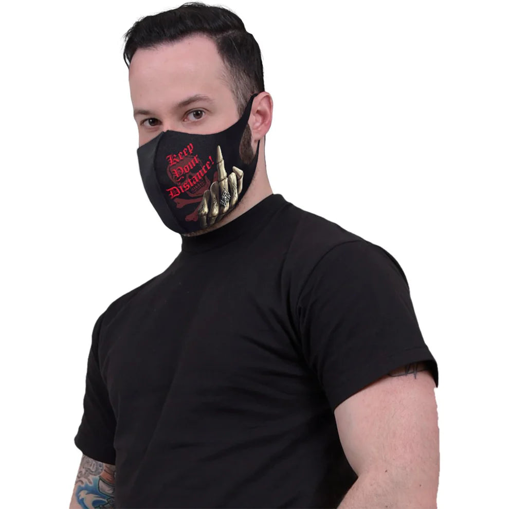 "BONE FINGER" COTTON FASHION MASK WITH ADJUSTER