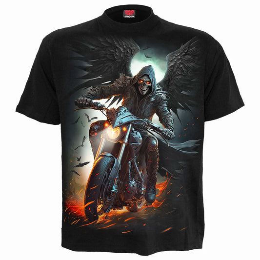 Night Rider "Flaming Skull" Adult Unisex T Shirt