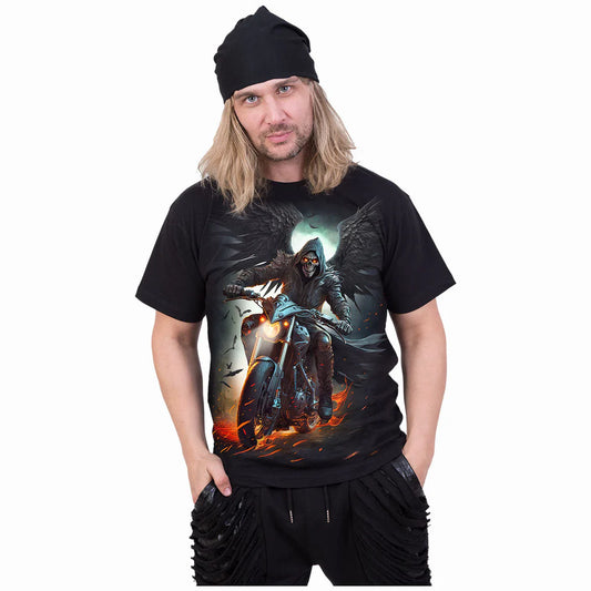 Night Rider "Flaming Skull" Adult Unisex T Shirt