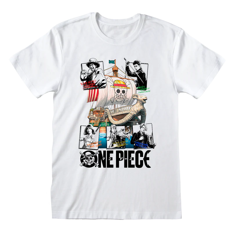 One Piece " Going Merry" White Adult T-Shirt