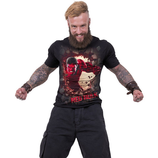A Brave New World "RED HULK" Adult T Shirt. Sizes S to 4XL