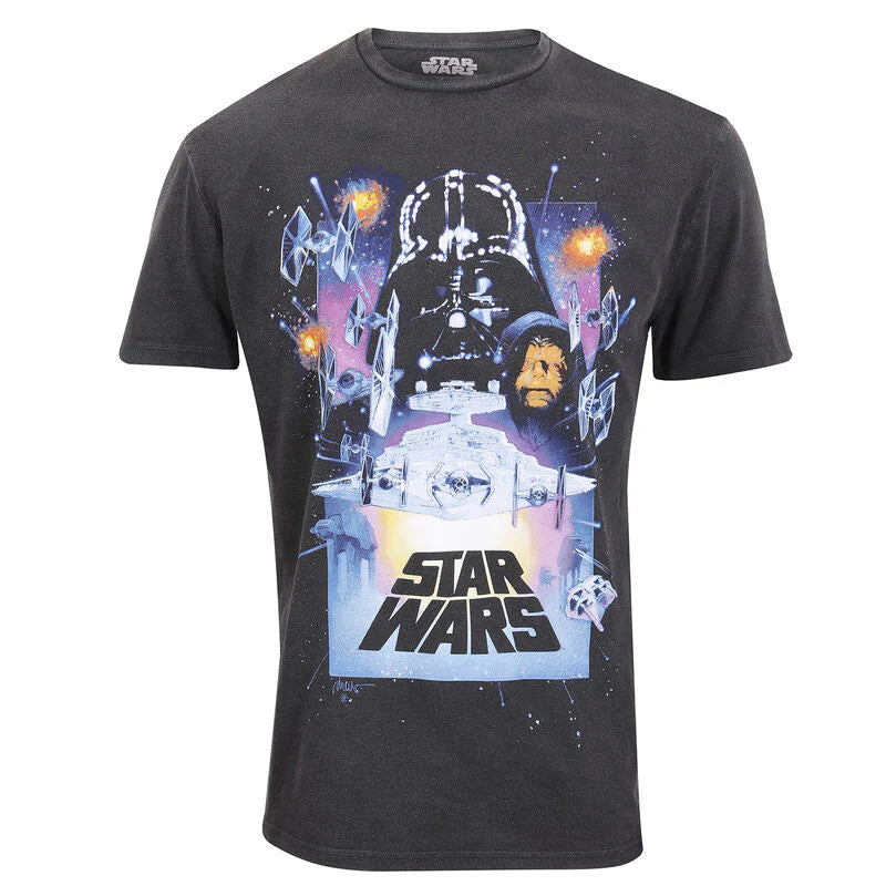 Star Wars "Classic Poster" Adult T Shirt Grey