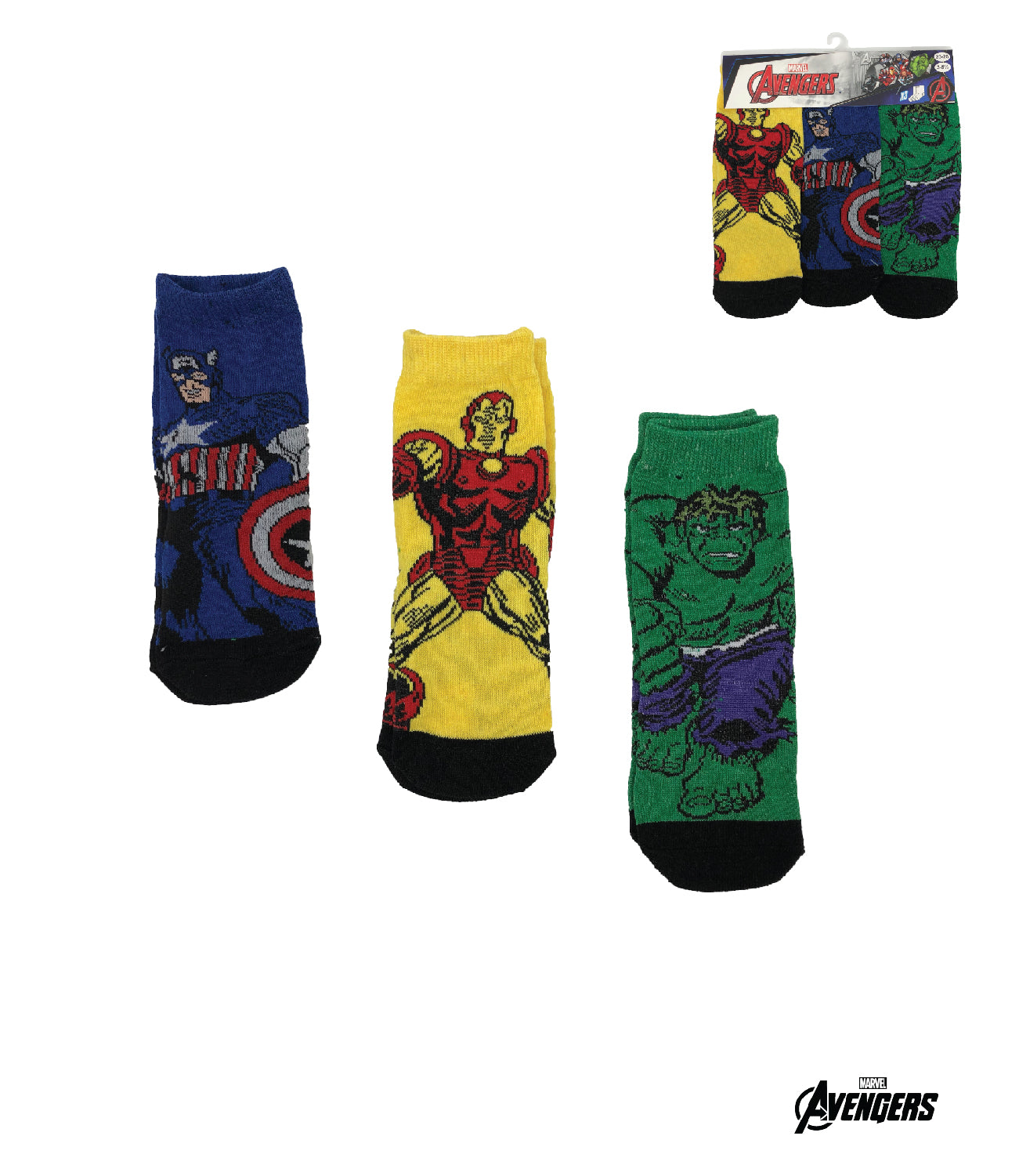 Boys Avengers Socks 3Pack