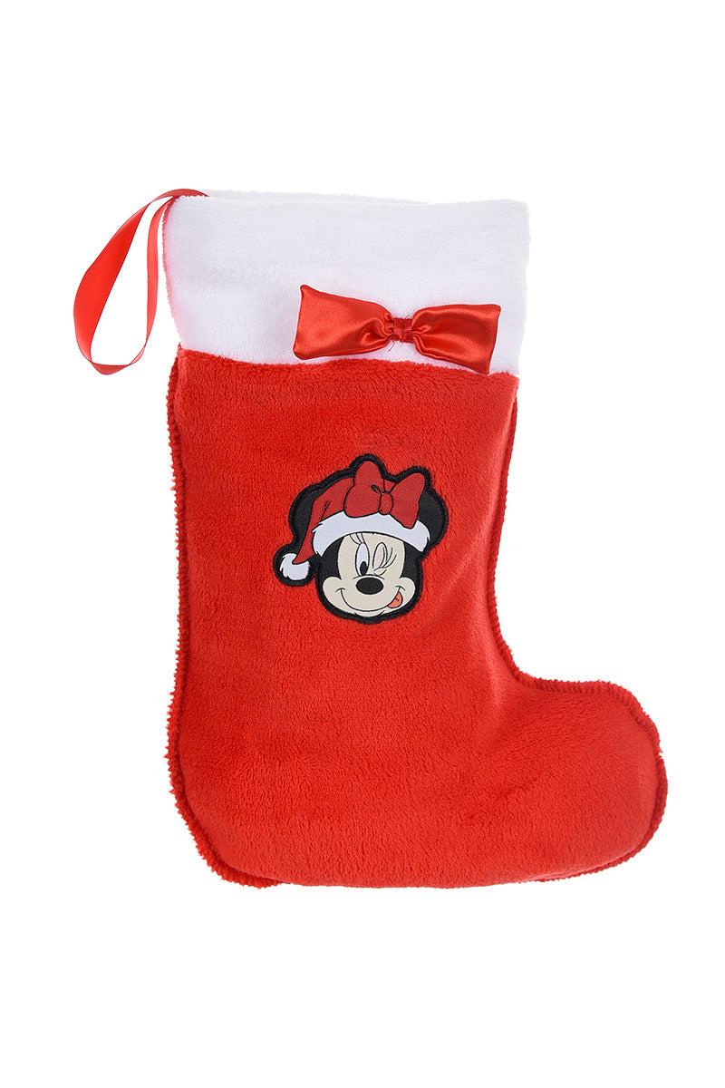Red Minnie Mouse Christmas Pyjamas with Christmas Stocking