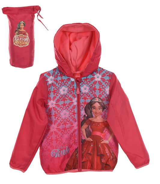 Girls Disney Elena of Avalor Rain Jacket with Carry Pouch