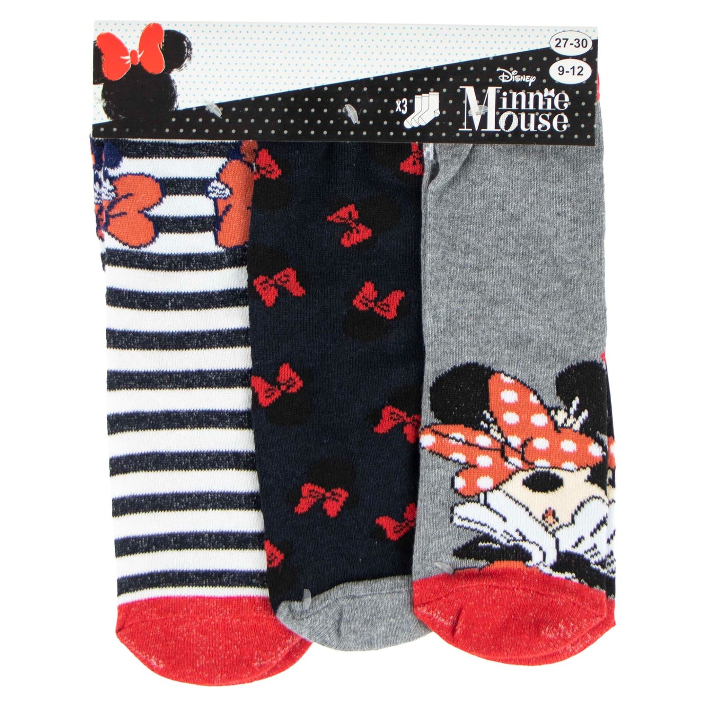 Minnie Mouse Socks pack of 3 pairs