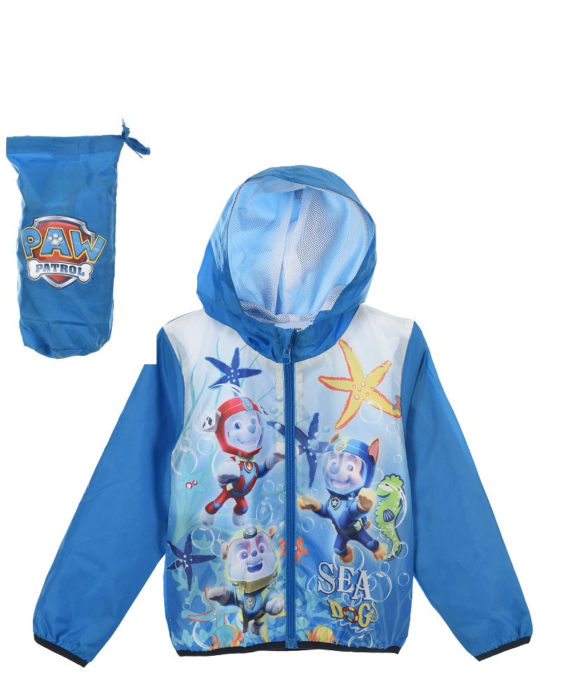 Paw Patrol Light Weight Rain Jacket with Carry Pouch