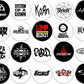 NU METAL music bands x 20 1" inch (25mm) pins rock 2000s 90s