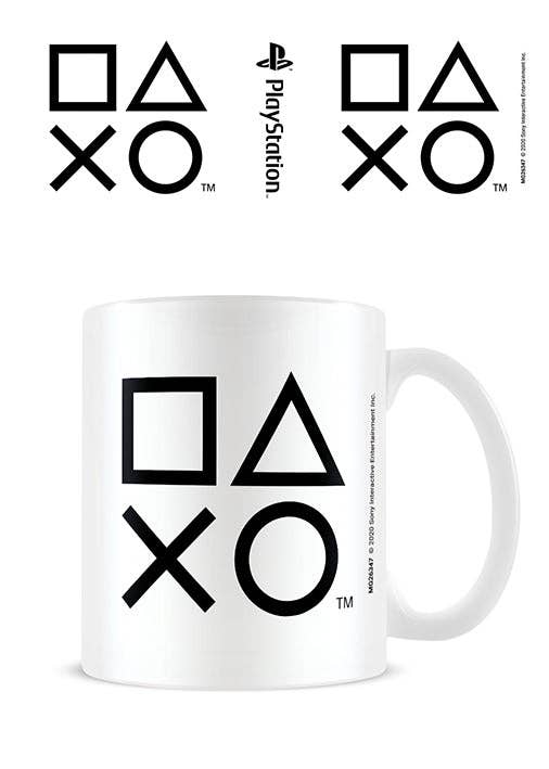 Playstation (Shapes - Black) mug