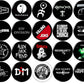 Goth Rock Bands x 20 1" inch (25mm) button pins