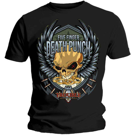 Five Finger Death Punch "Trouble" Adult Unisex T Shirt