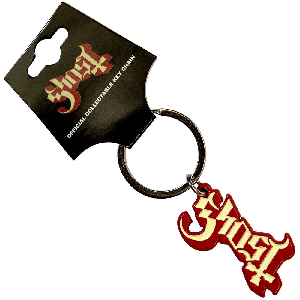 Ghost "red shadowed logo" official collectable key ring