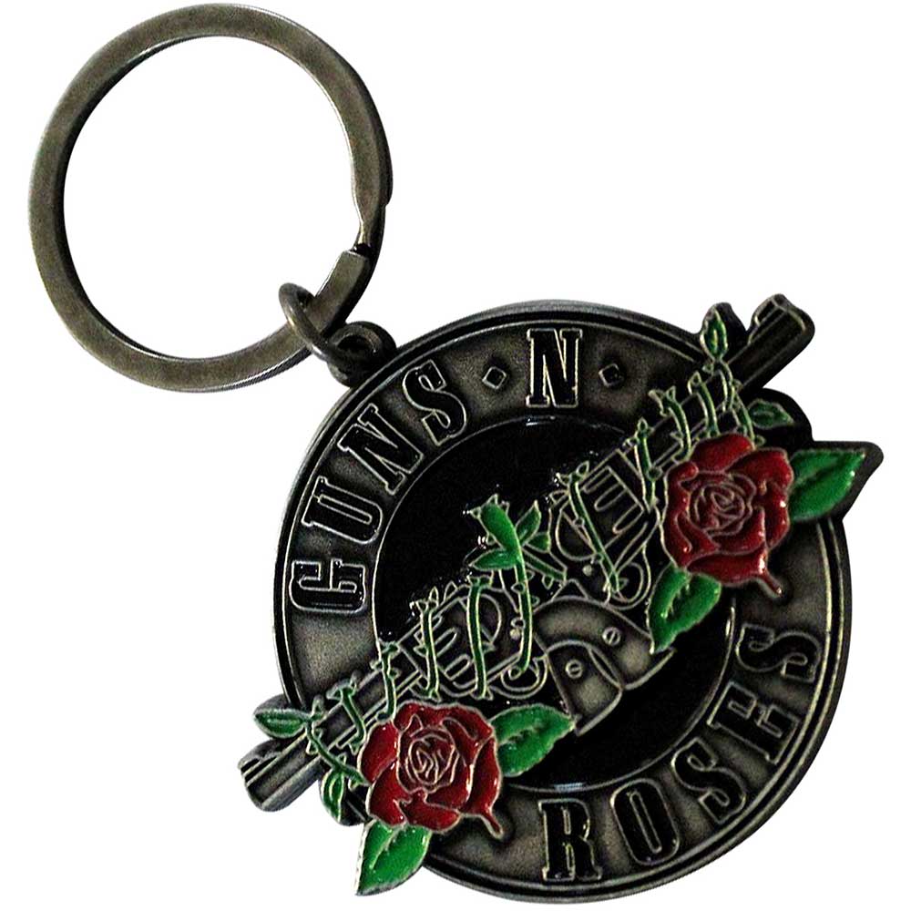 Guns n roses "circle logo" official collectable key ring