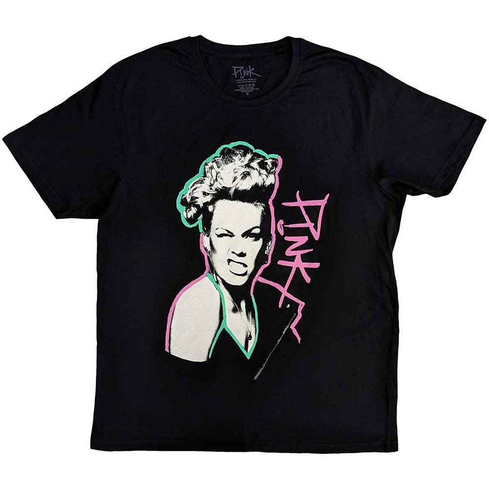 P!NK T-SHIRT - BLACK - ADULTS