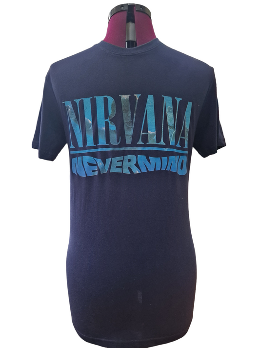 Nirvana " Nevermind " Unisex Adult T shirt With Back Print