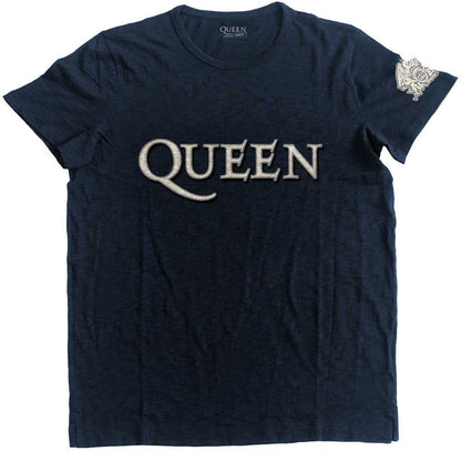 Queen "Logo And Crest " Unisex Adult T Shirt