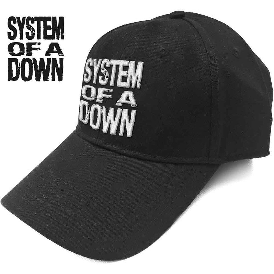 System of a down" Stacked Logo" black Baseball Cap Adults
