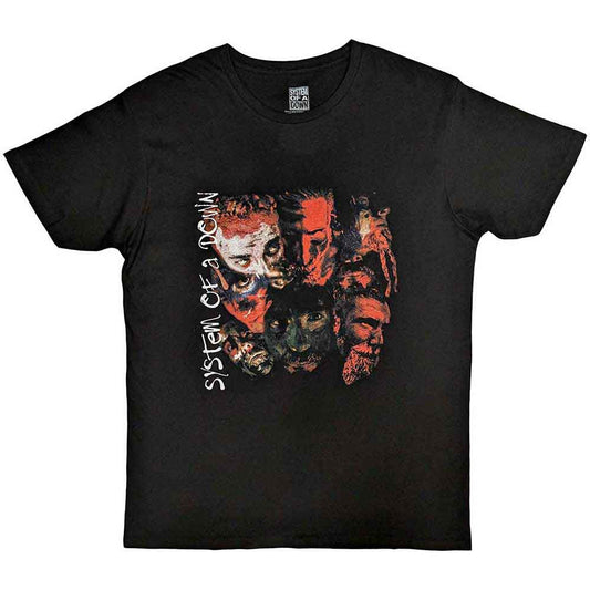 System Of A Down " Painted Faces"  Unisex Adult T Shirt