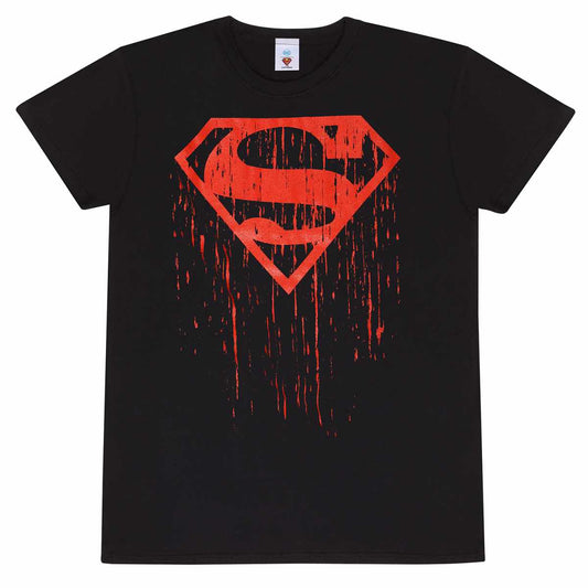 Superman "DRIPPING LOGO"  Adult T Shirt