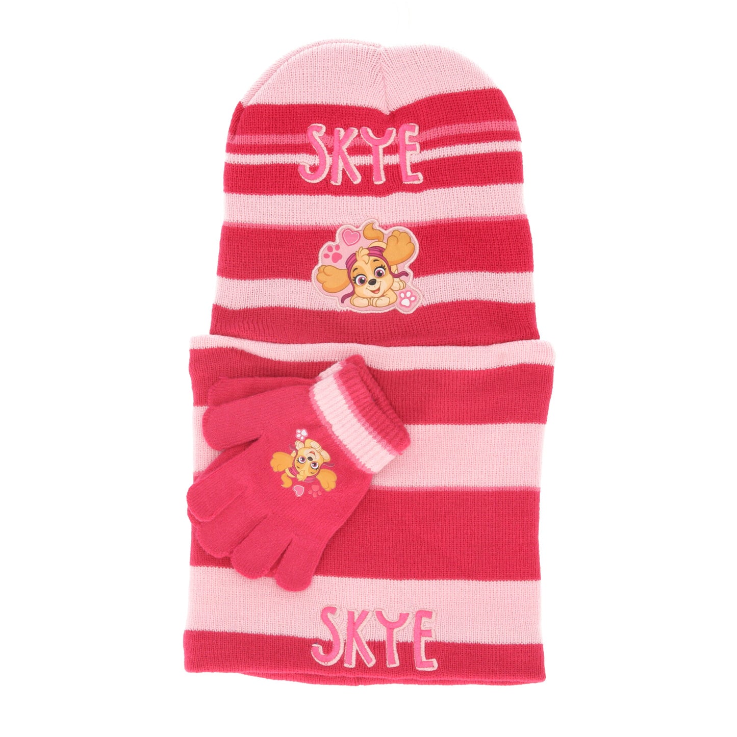 Skye Paw Patrol Hat Snood And Gloves Set