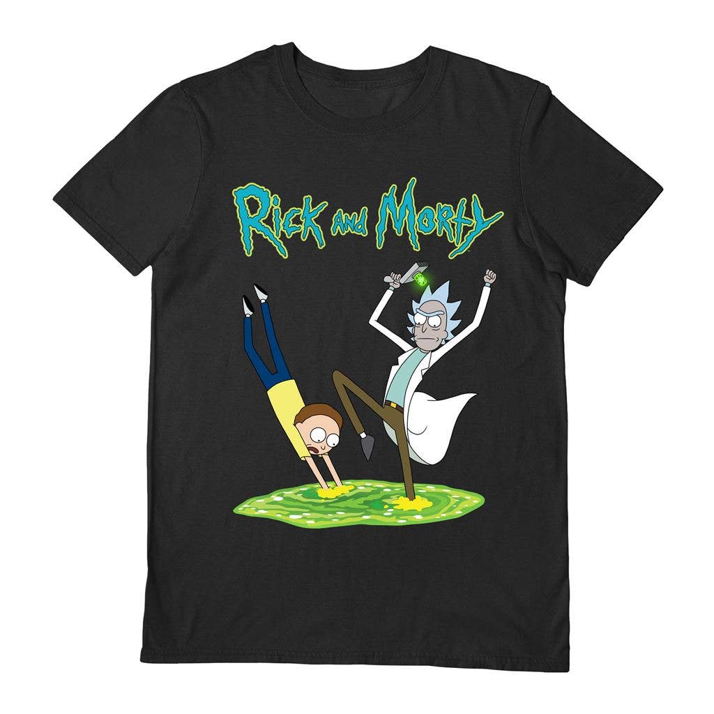 Rick And Morty (Portal) Black   T-Shirt