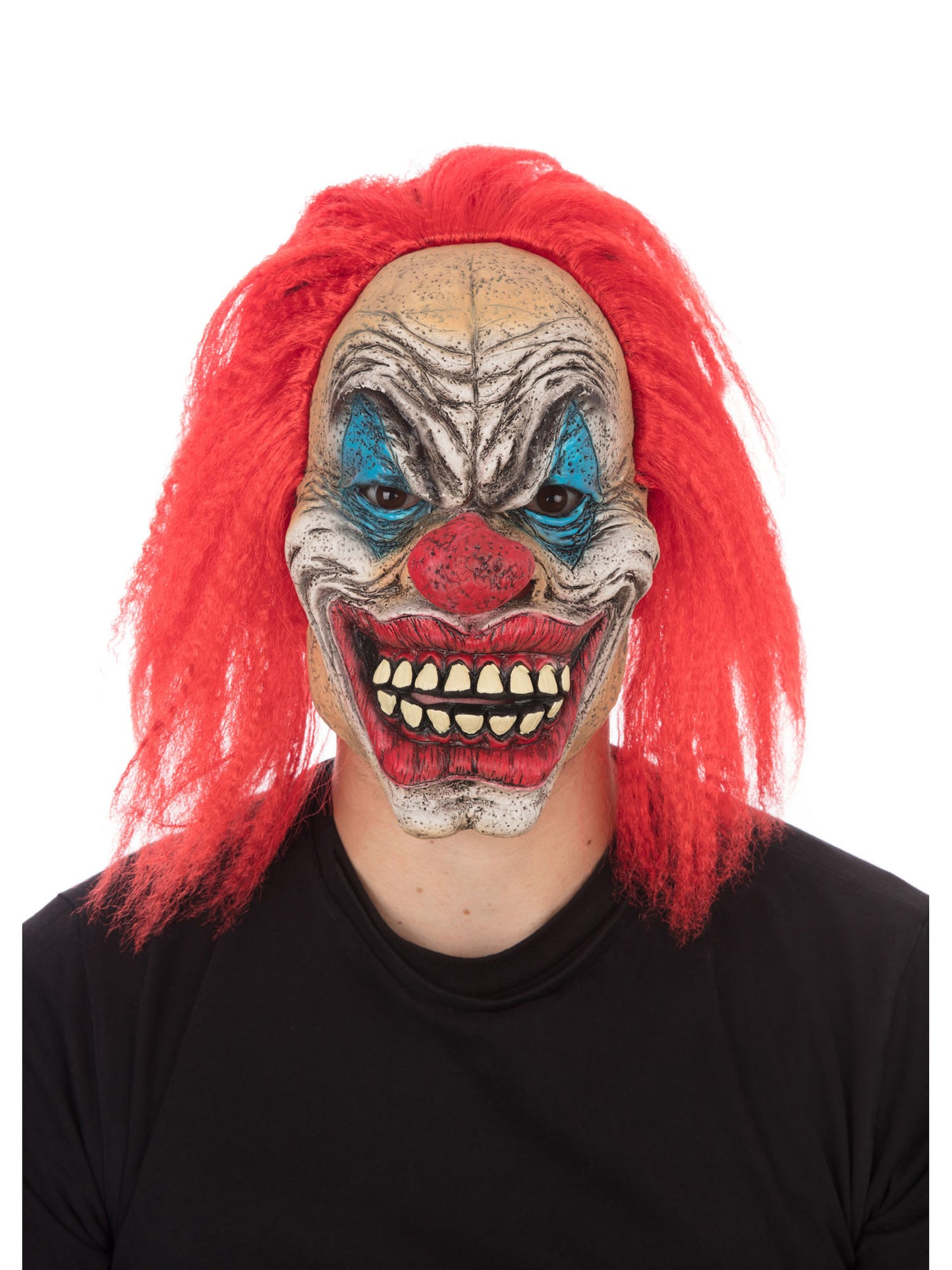 Circus creep Clown Mask with Hair