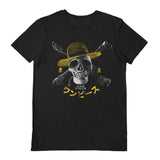 One Piece (Live Action Skull Hat) Black Adult T-Shirt