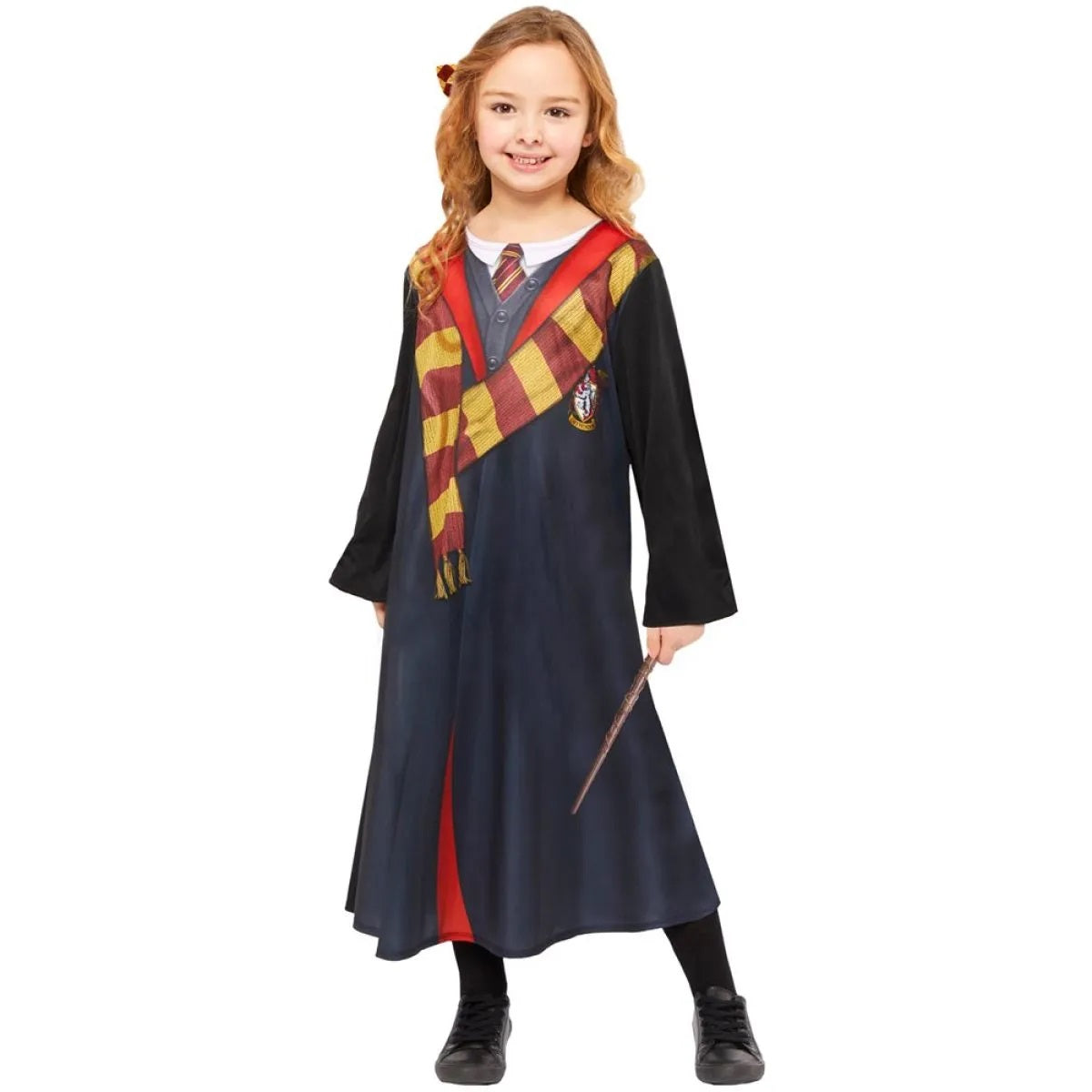 Hermione Deluxe Costume with Hair band  and Wand