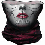 Day of The Dead Lady: Adults Snood/Face Wrap