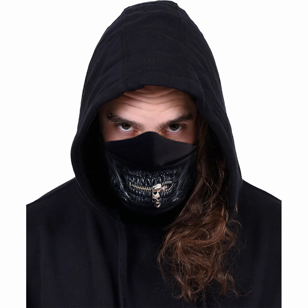 PREMIUM "ZIPPED MOUTH"  COTTON FASHION MASK WITH ADJUSTER