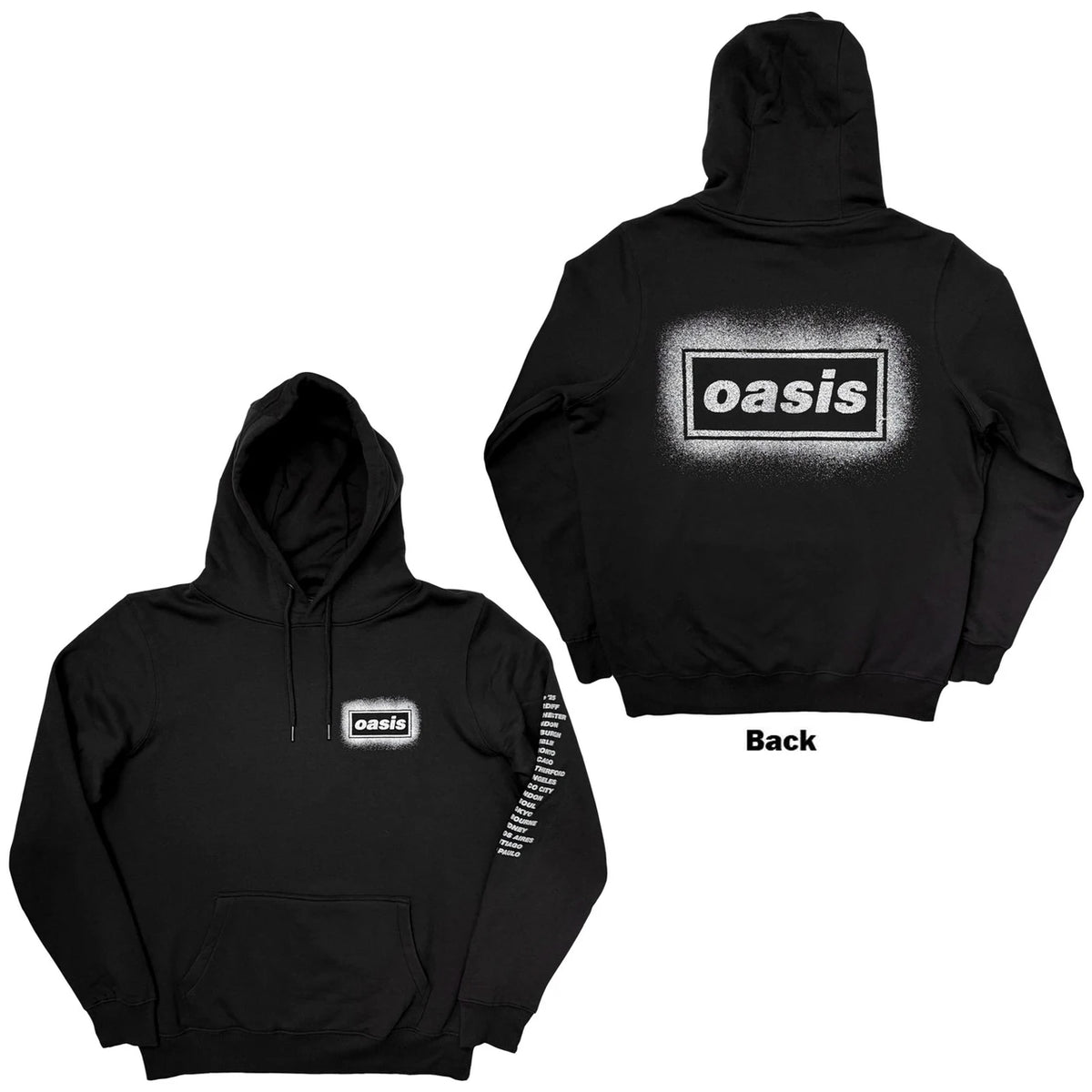 Oasis "Live 25" Hoodie ( X-Tour Front Back and Sleeve print)