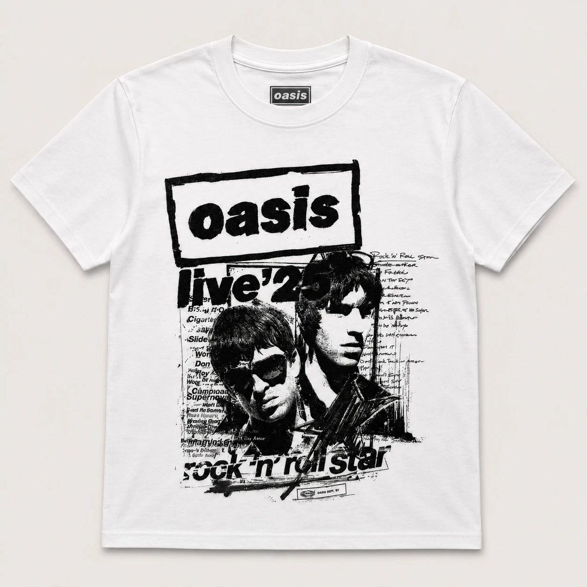 KIDS Oasis "Live 25 Rock And Roll Star" Unisex T shirt