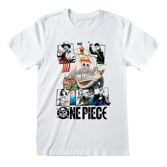 One Piece " Going Merry"  White Adult T-Shirt