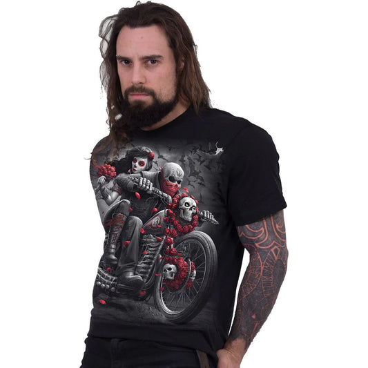 Day Of The Dead Biker  Adult Unisex T Shirt