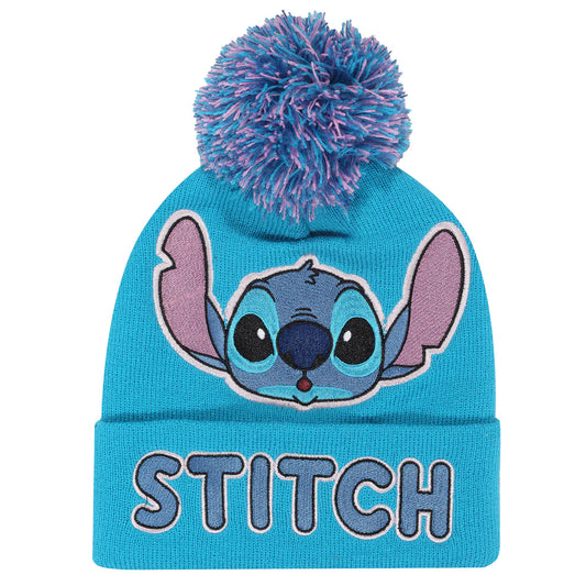 Stitch  Beanie Hat " Embroidered Face"  Adults