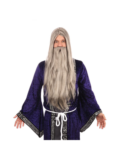 Long Wizard Wig And Beard with Moustache