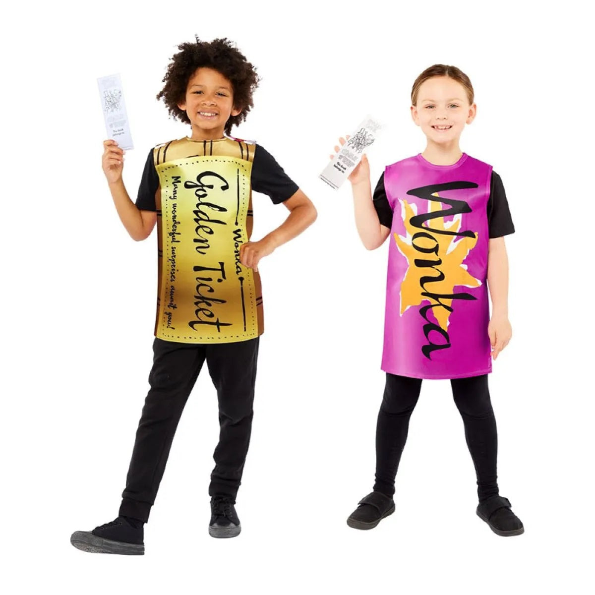 Willy Wonka Golden Ticket/Wonka Bar 2 in 1 Tabard Costume