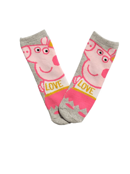 Peppa Pig Slipper Socks 1 Pair Grey