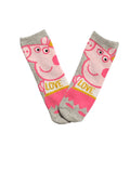 Peppa Pig Slipper Socks 1 Pair Grey